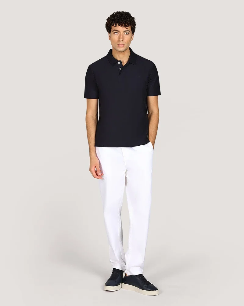 GANT Twill Texture Short Sleeve Polo Shirt